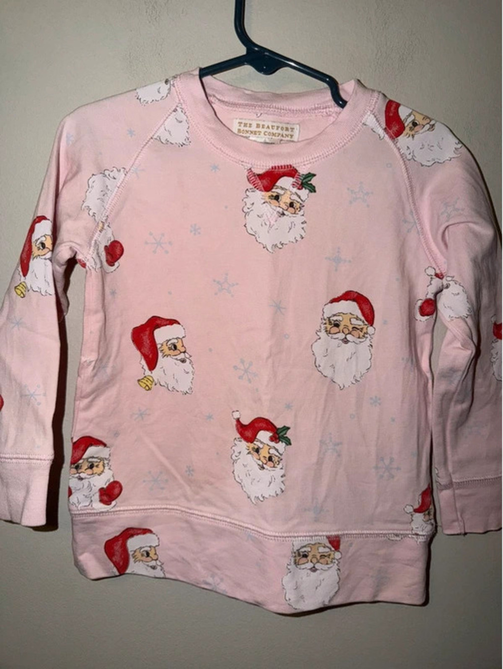 The Beaufort Bonnet Company Pink Santa Crewneck